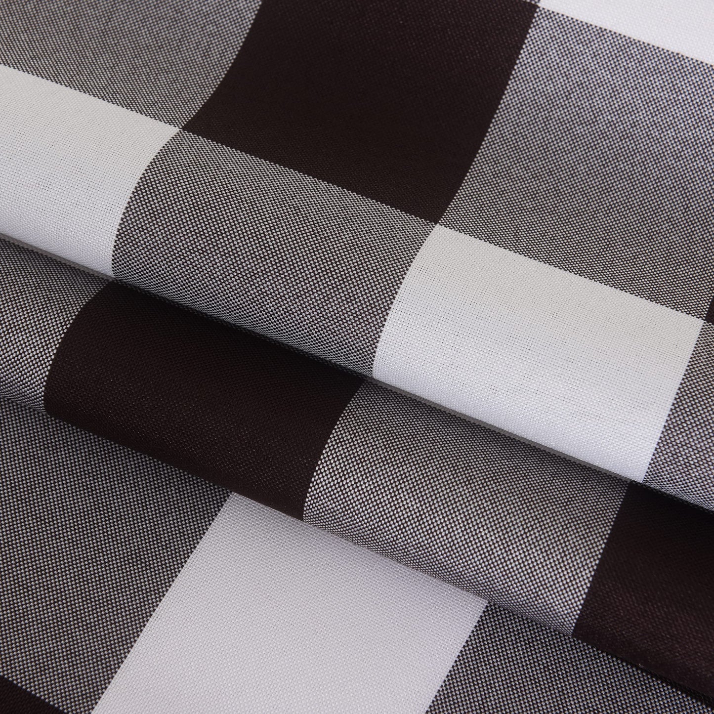 2 Pack Waterproof Polyester Fabic Rectangle Checkered Tablecloth，60x120 Outdoor Table Cloth，Oil Stain Prevention Table Cloth for Pinics and Parties（Chocolate and White）
