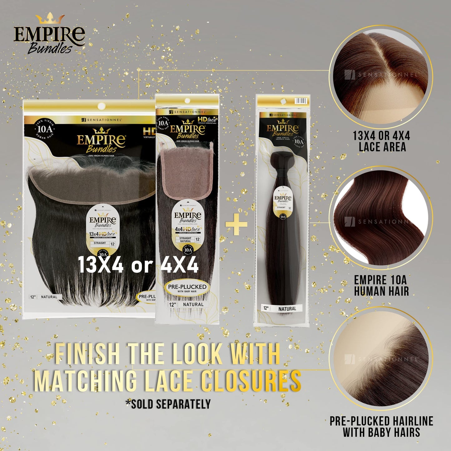 Sensationnel Empire Bundle weave hair - human hair extensions unprocessed bundle hair - Empire Bundles Body Wave 2 pack (16 inch, 613 BLONDE)