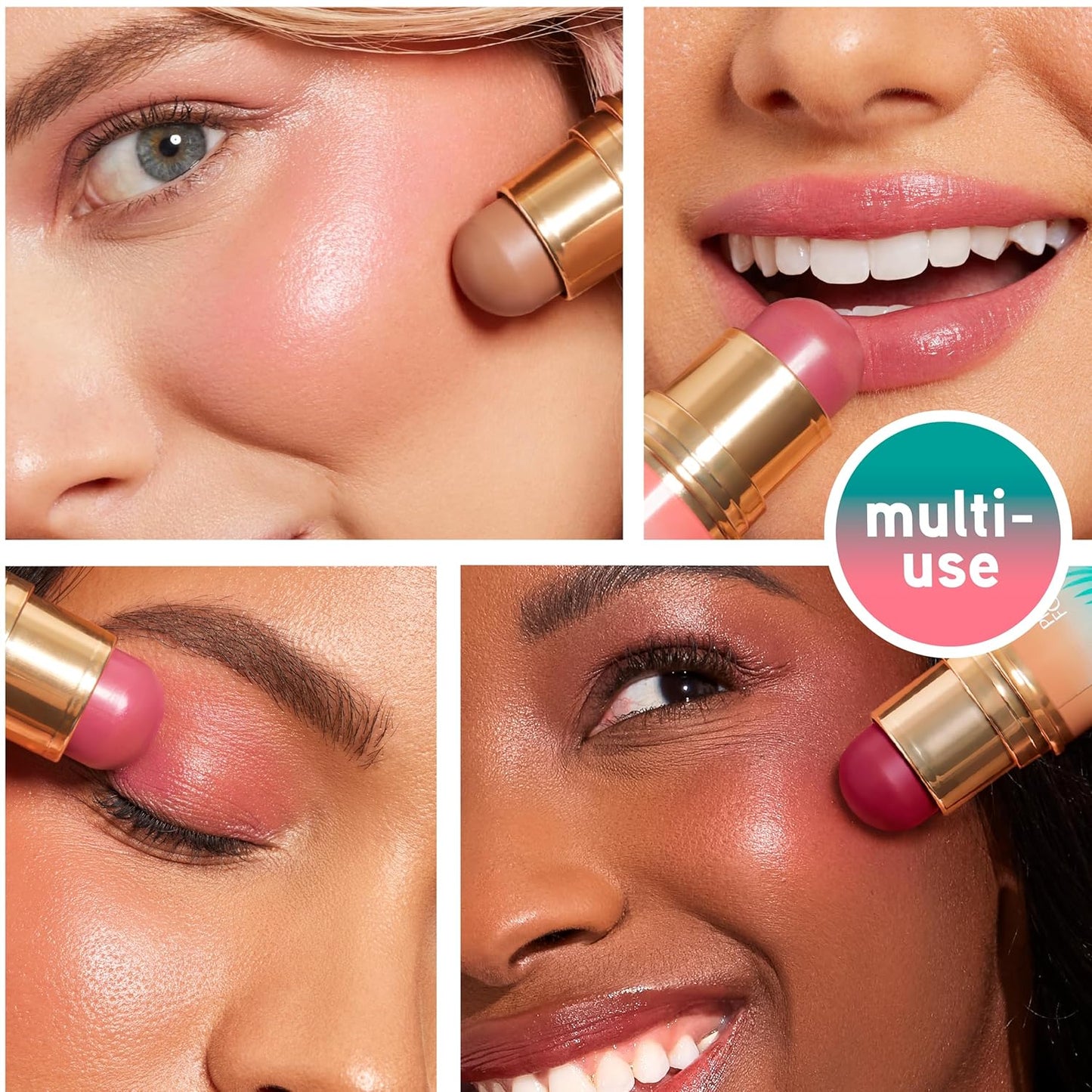 Physicians Formula Butter Glow & Go Multiuse Stick - Ultra-Creamy Formula with Murumuru Butter, Radiant Finish, Cruelty-Free - Beach Bum Plum