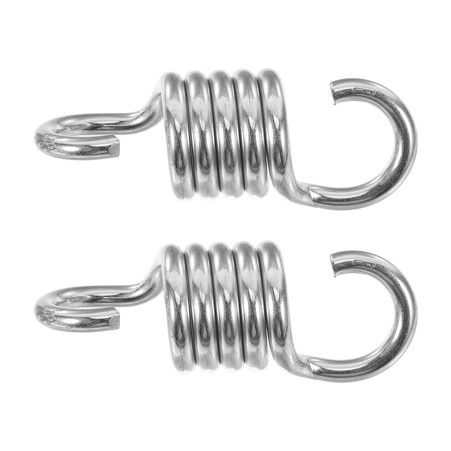 Hemobllo 2Pcs Porch Swing Hanging Kit Swing Spring Silver Heavy Duty For Indoor Relaxation