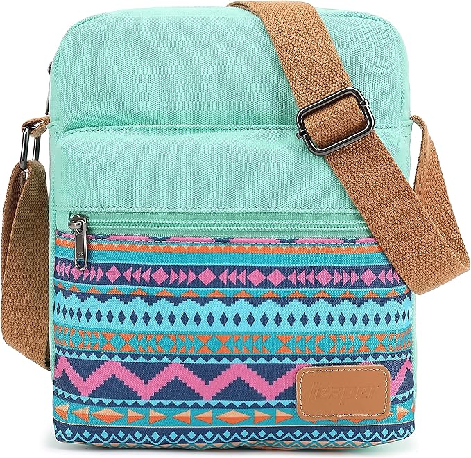 Leaper Girls Crossbody Purses for Kids 2 PCS Cross Body Bag Women Messenger Bag Girls Canvas Bag Cross Body Purse Set