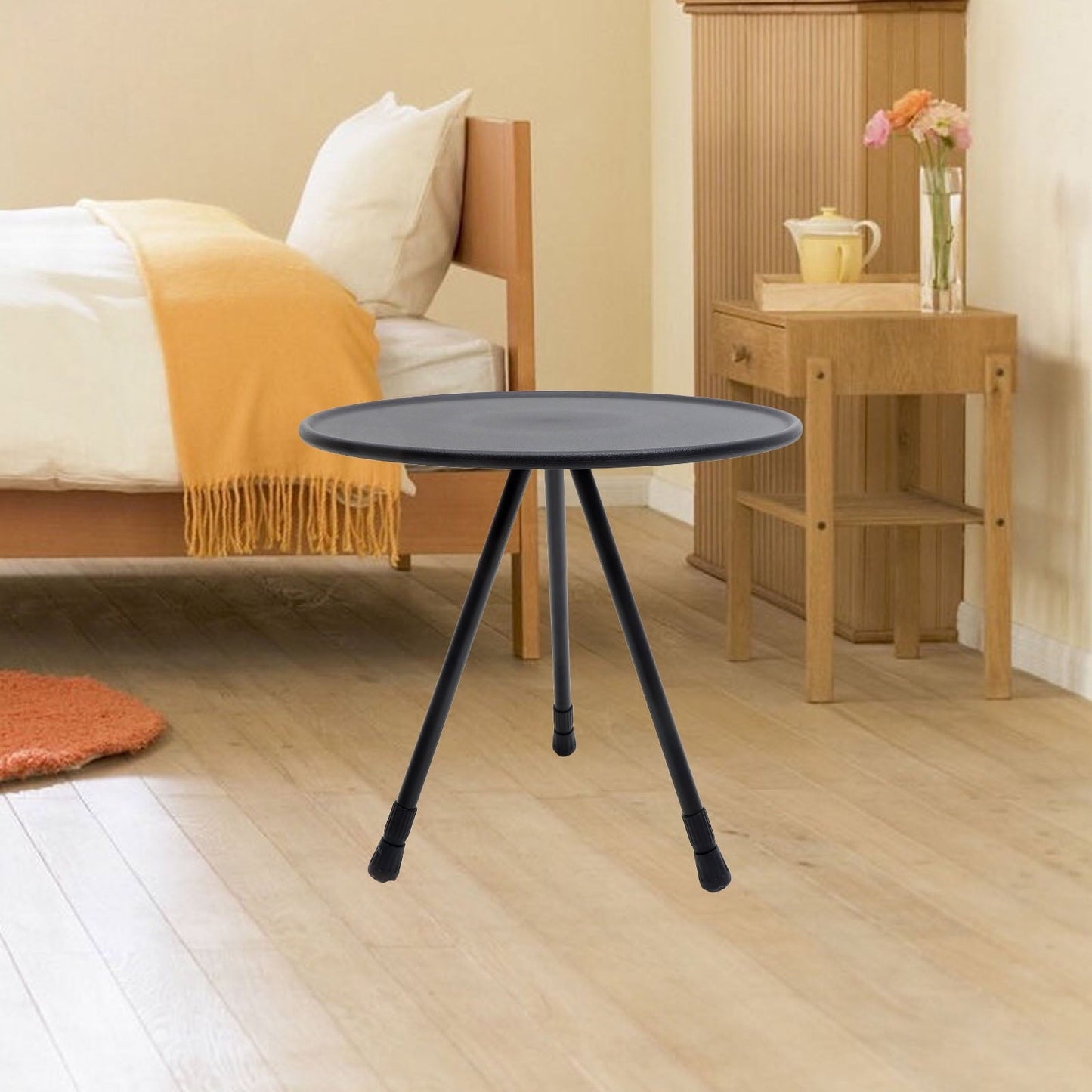 RENACLIPY 1Pack Foldable Table Camping Black Portable and Compact Design for Outdoor Hiking and Picnic